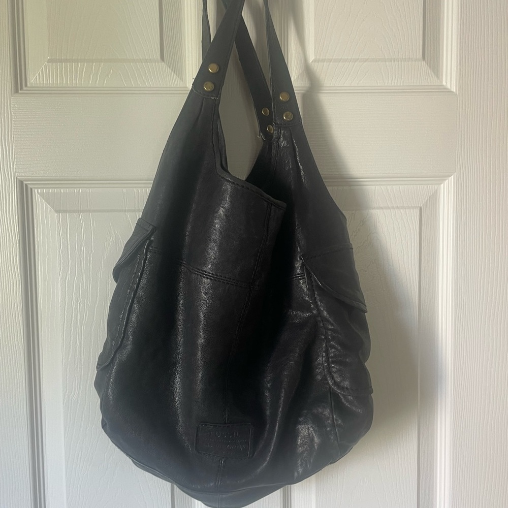 Fossil Shoulder Handbag (Black and Cognac). $20 or $35 as pair